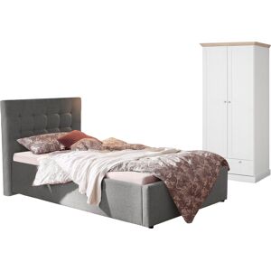 Home affaire Jugendzimmer-Set »Hamar-Binz«, (Set, 2 St.) grau