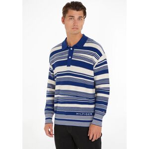 Tommy Hilfiger Polokragenpullover »CRAFTED STRIPE LS POLO« Ultra Blue/ Weathered White  XL