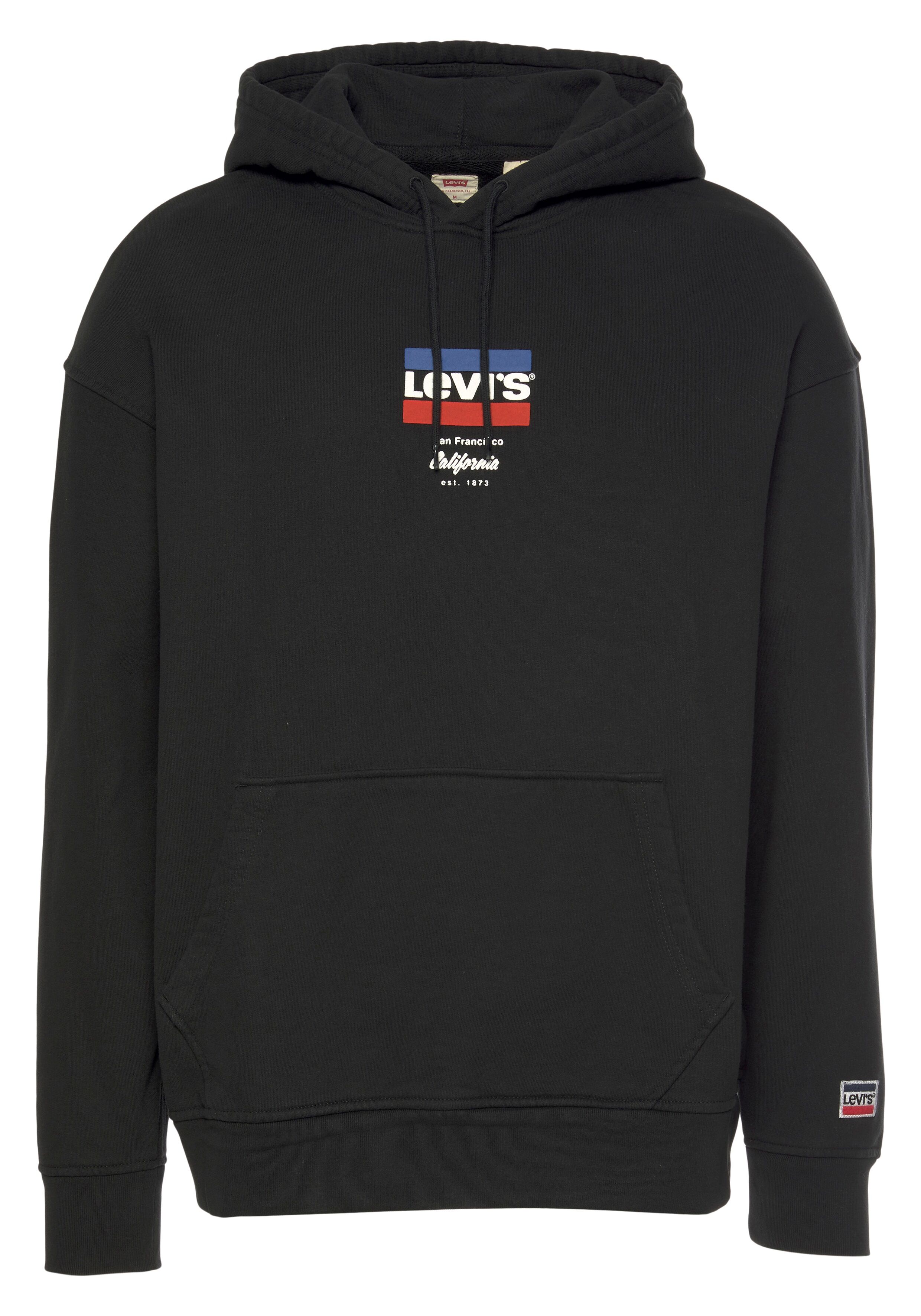 Levi's® Kapuzensweatshirt »LE T2 RELAXED GRAPHIC PO«, mit farbigem Logoprint schwarz  L M S XL XXL