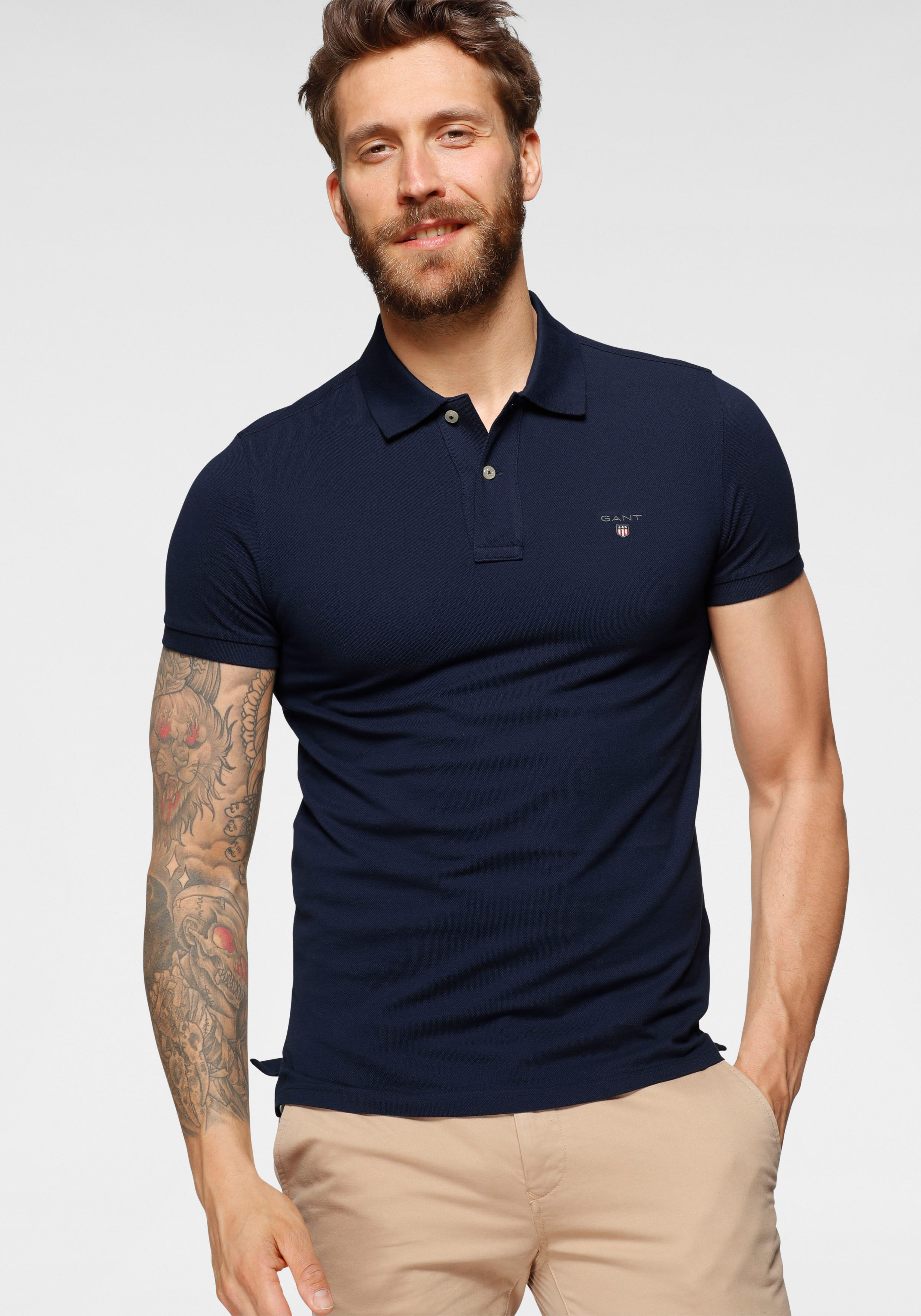 Gant Poloshirt blau  4XL (60) 5XL (62) L (52) M (50) S (48) XL (54) XXL (56) XXXL (58)