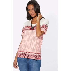 Casual Looks Kurzarmshirt »Shirt«, (1 tlg.) flamingo-ecru-gemustert  42