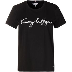 Tommy Hilfiger T-Shirt »REG C-NK SIGNATURE TEE SS« Black  XS (34)