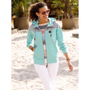 Casual Looks Shirtjacke »Sweatjacke«, (1 tlg.) mint-hellgrau-meliert  36