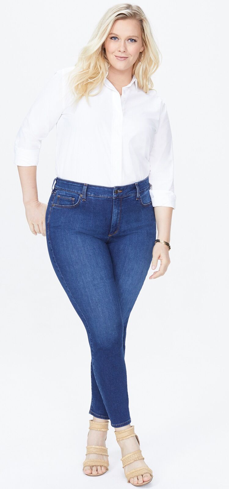 NYDJ Skinny-fit-Jeans »Premium denim« blau  44 46 48 50 52