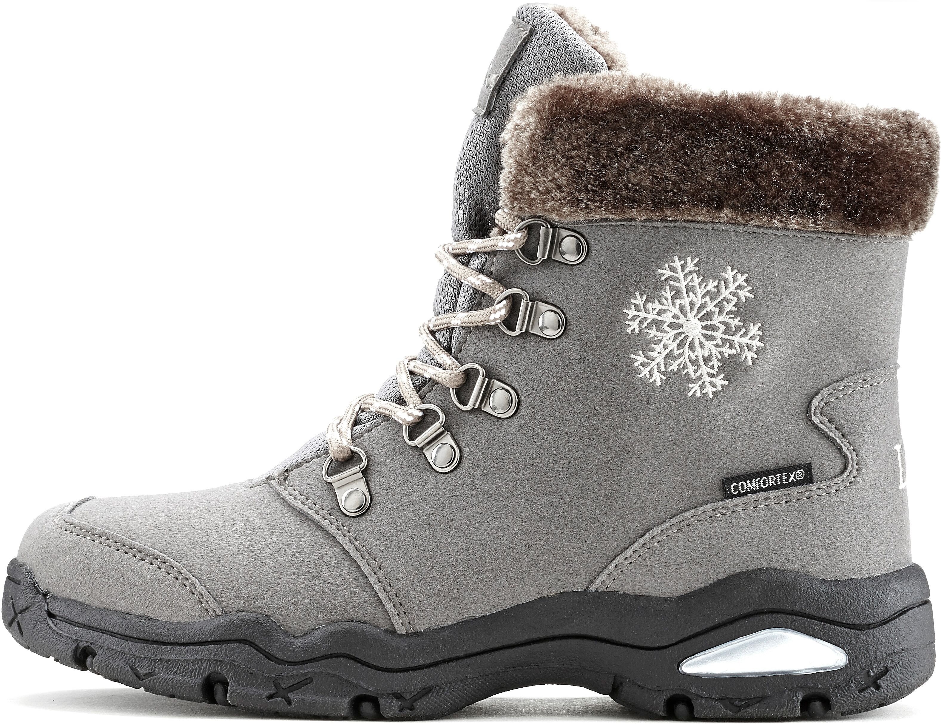 LASCANA Winterstiefelette, Boots mit Warmfutter und wind- und... grau  36 37 38 39 40 41 42