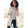 Vivance Steppjacke, mit Kapuze, mit Strickfleece-Ärmeln beige  40