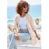 LASCANA Blusenjacke, aus Leinen-Viskose-Mix, leichte Sommerjacke, Blazerjacke beige  40