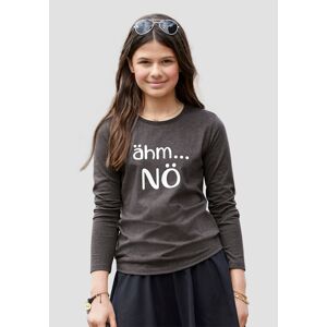 KIDSWORLD Langarmshirt »ähm ...NÖ« anthrazit-meliert  128/134