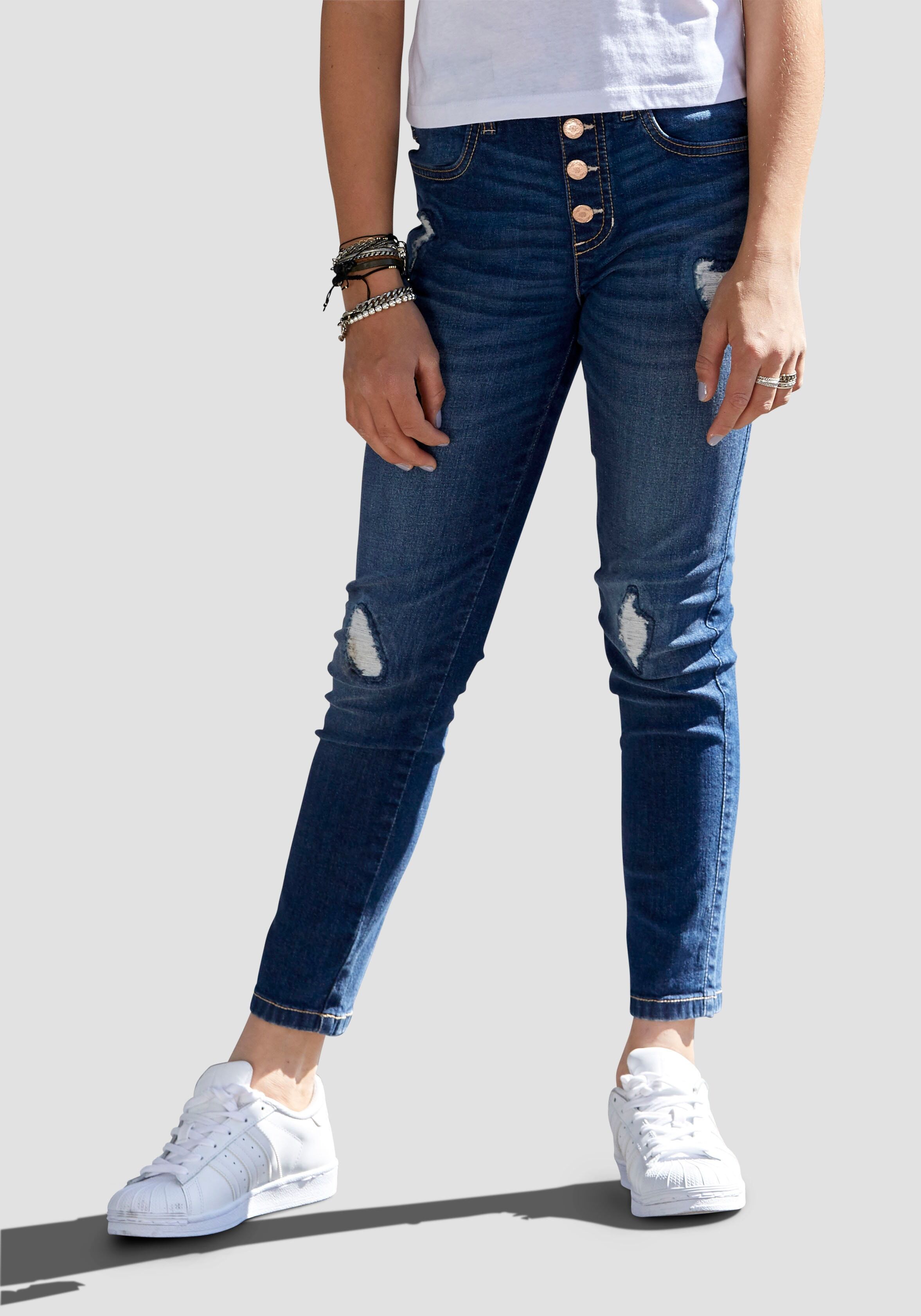 Arizona Mom-Jeans, in Schlupfform blau  128 134 140 146 152 158 164 170 176 182