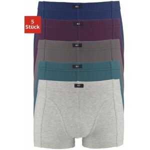 H.I.S Boxer, (Packung, 5 St.) petrol, grau-meliert, blau, aubergine, grau  104