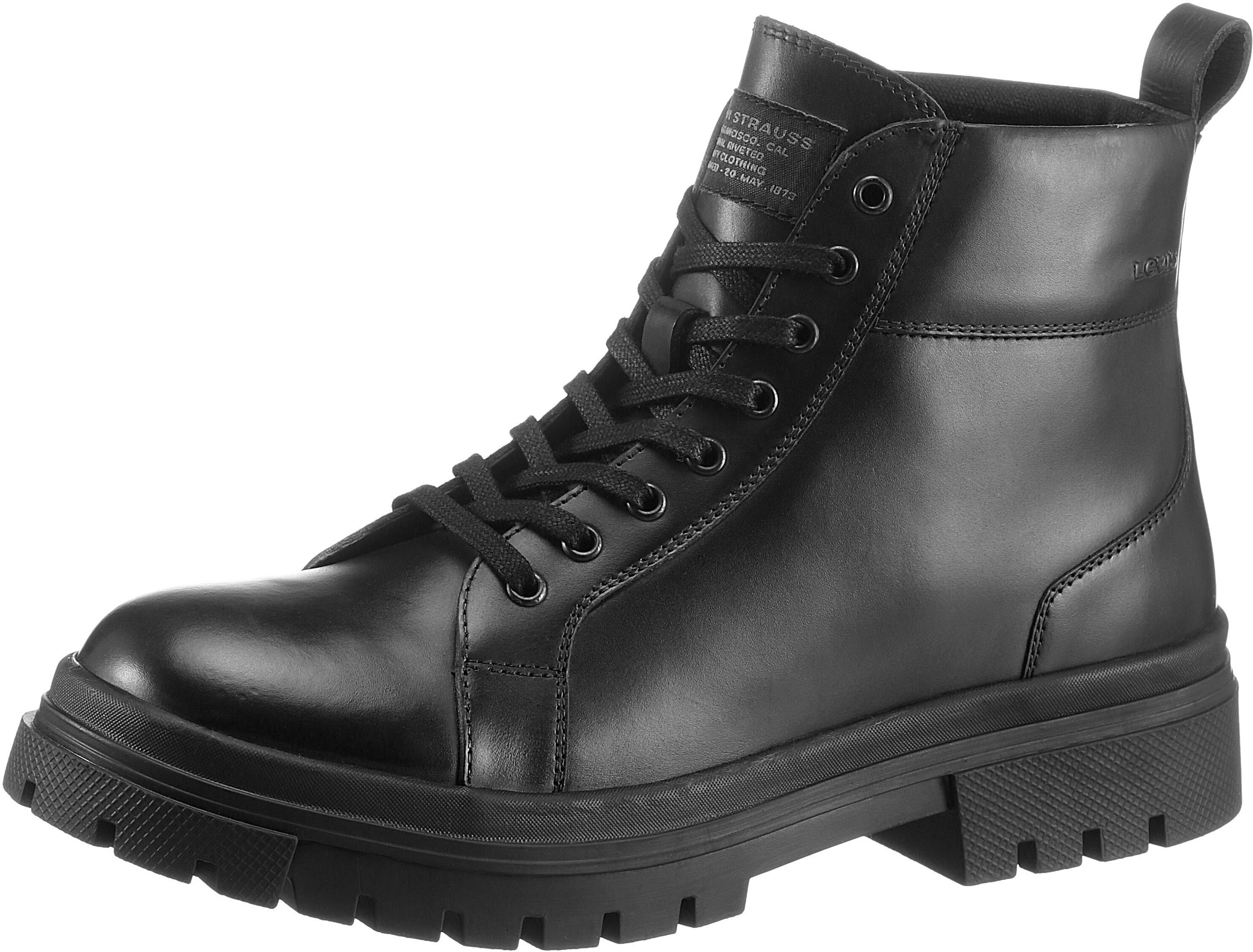 Levi's® Schnürboots »ARJUN«, mit Logo-Aufnäher schwarz  40 41 42 43 44 45 46