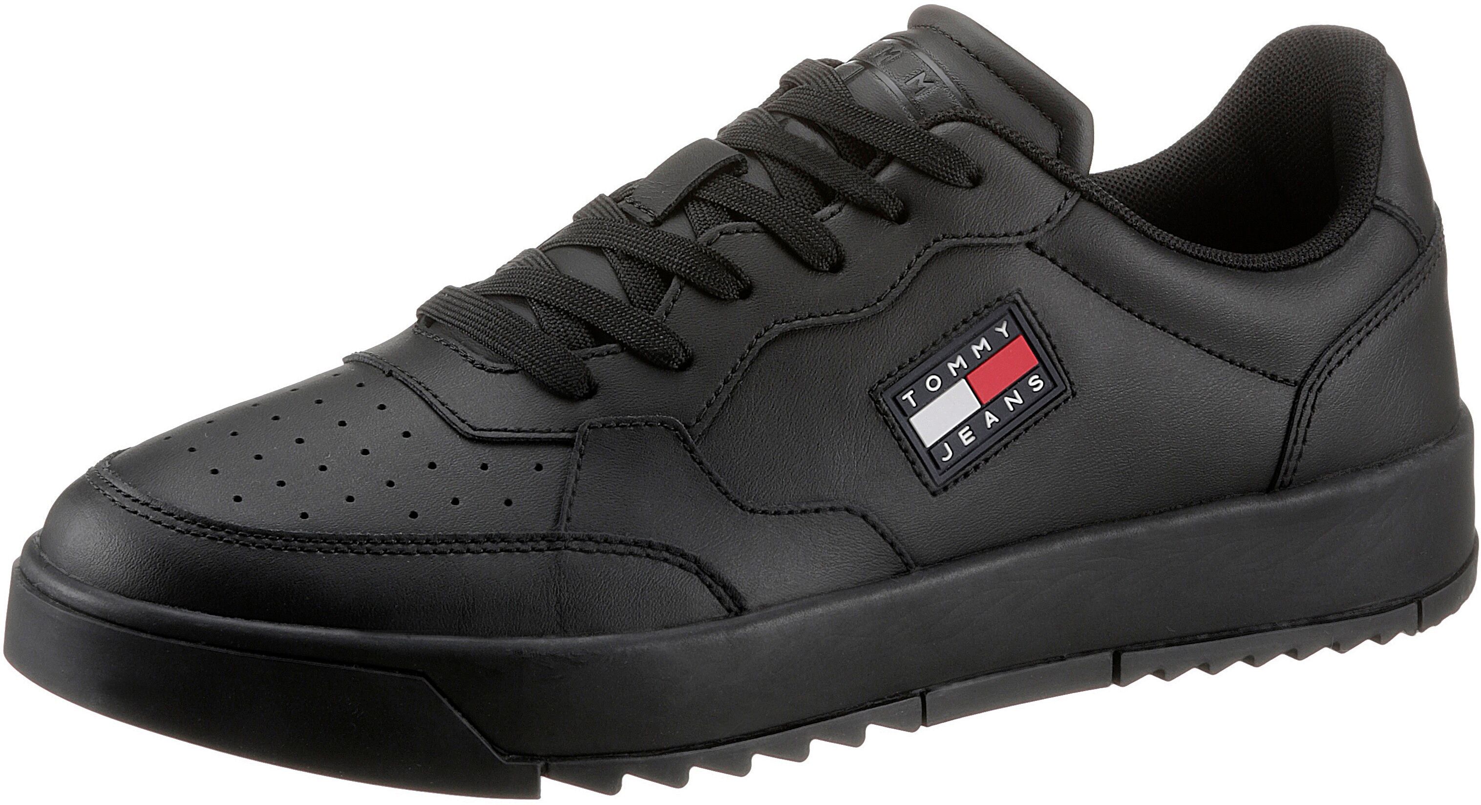 Tommy Jeans Sneaker »BASKET BLACK LEATHER TOMMY JEANS«, mit leichter... schwarz  40 41 42 43 44 45 46