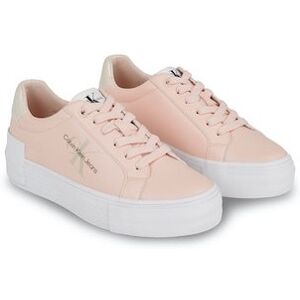 Calvin Klein Jeans Plateausneaker »BOLD VULC FLATF LOW LACE LTH ML« rose-natur  41