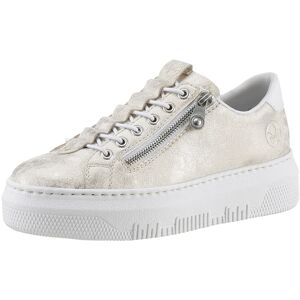 Rieker Plateausneaker offwhite metallic  38