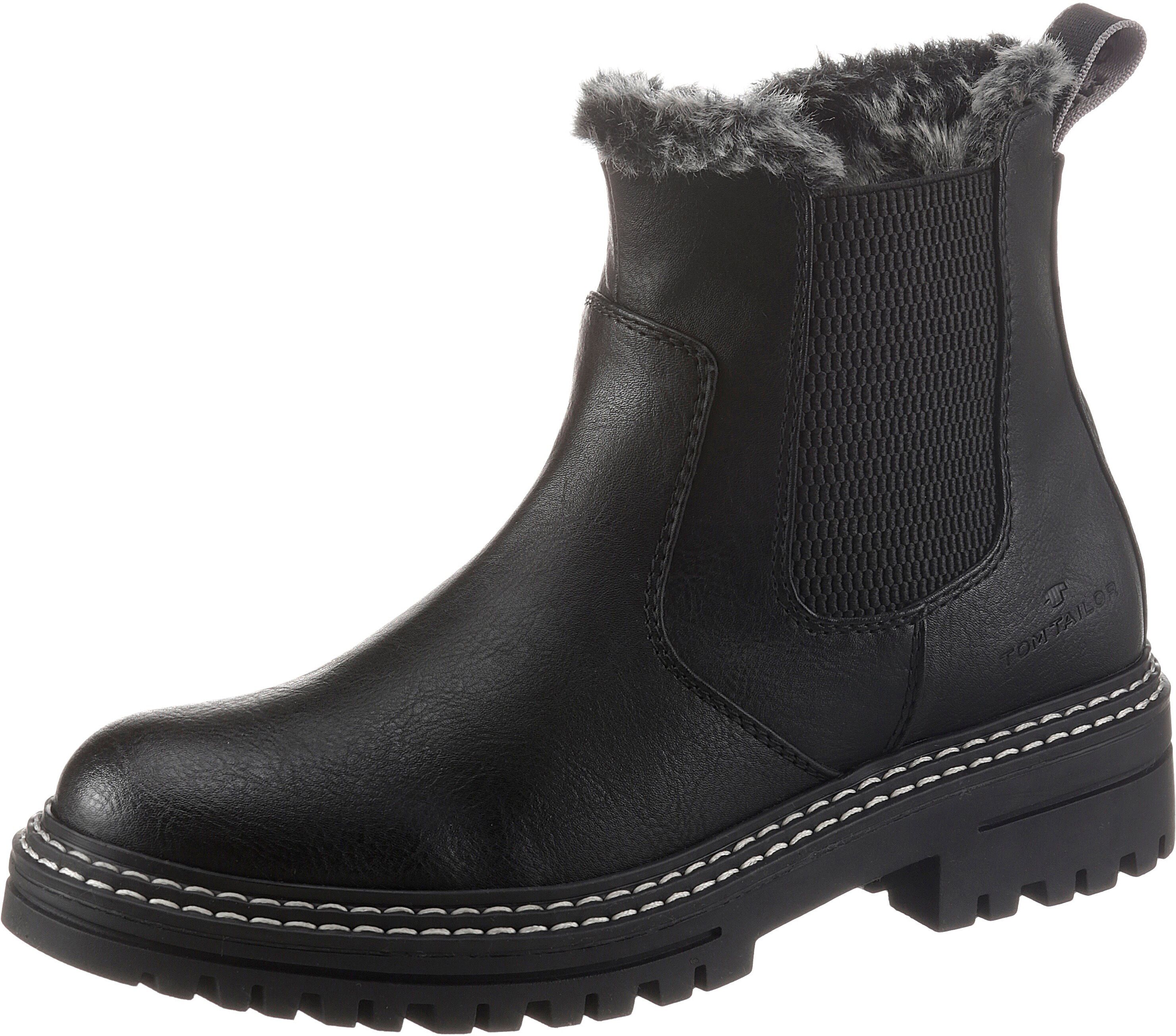 TOM TAILOR Chelseaboots, mit Stretcheinsatz schwarz  36 37 38 39 40 41 42 43