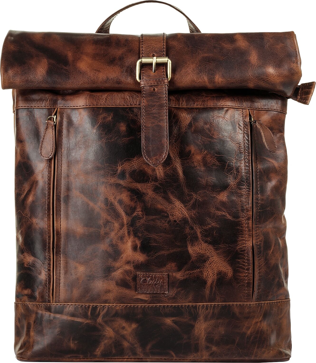 Cluty Cityrucksack, echt Leder braun  onesize