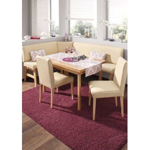 Home affaire Eckbankgruppe »Susanne«, (Set, 4 tlg.) buchefarben/creme