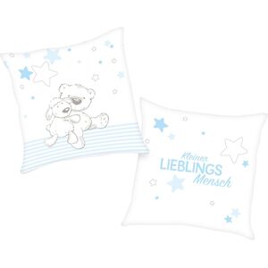 Baby Best Dekokissen »Kleiner Lieblingsmensch« hellblau + bedruckt  B/L: 40 cm x 40 cm