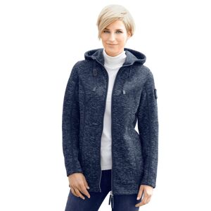 Casual Looks Kapuzenfleecejacke marine-meliert  50