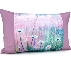 Weckbrodt Kissenhülle »Blumenwiese«, (1 St.) mauve  B/L: 30 cm x 50 cm