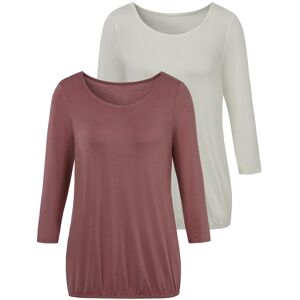 Vivance 3/4-Arm-Shirt, (2er-Pack) mauve, creme  48/50