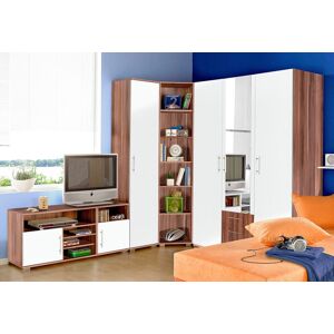 priess Jugendzimmer-Set, (Set, 5 St.) nussbaumfarben/weiss