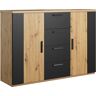 Helvetia Sideboard »Sigma« eiche artisan/eiche artisan-schwarz matt