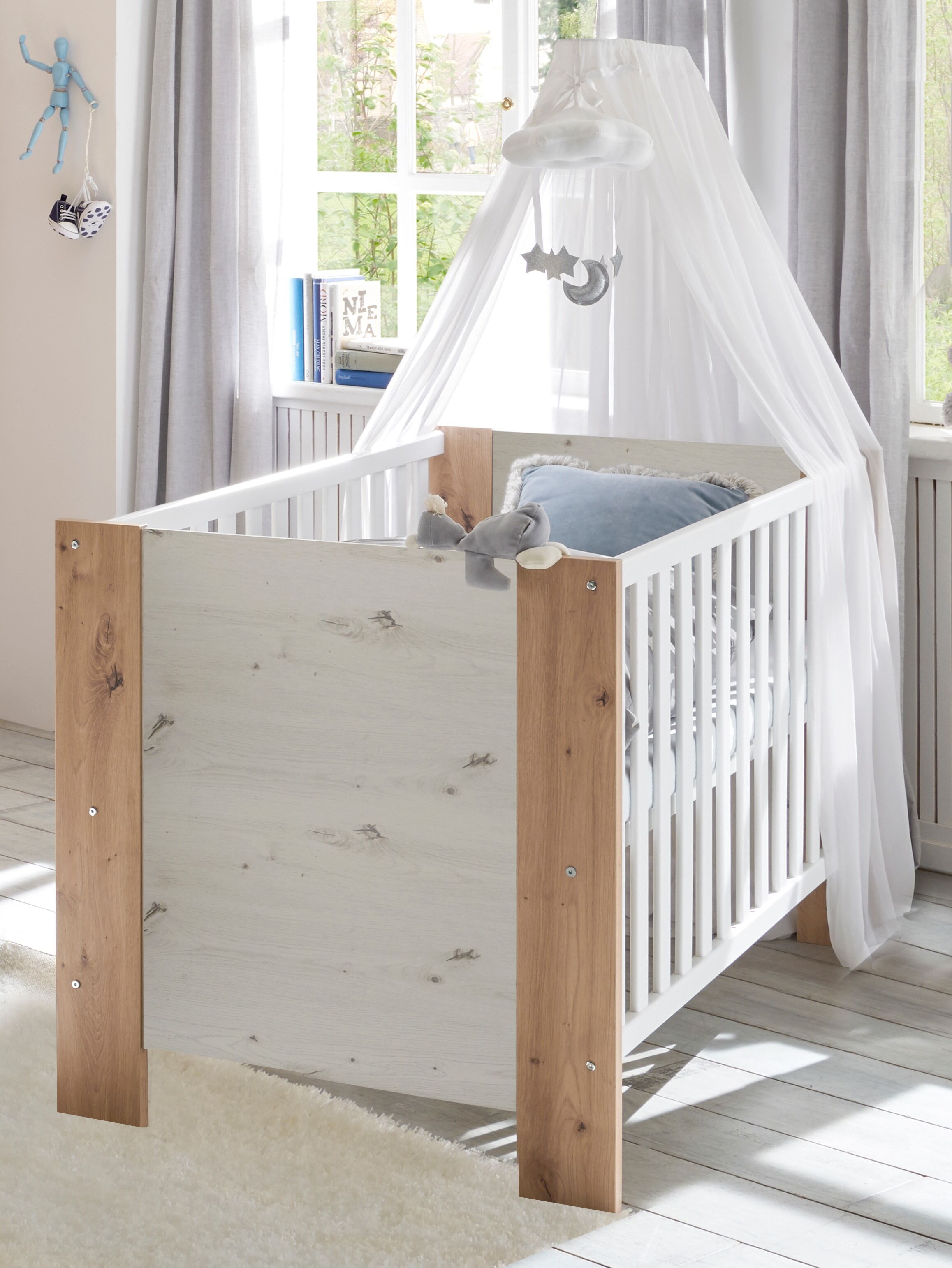 Mäusbacher Babybett »Micha«, mit Schlupfsprossen weiss