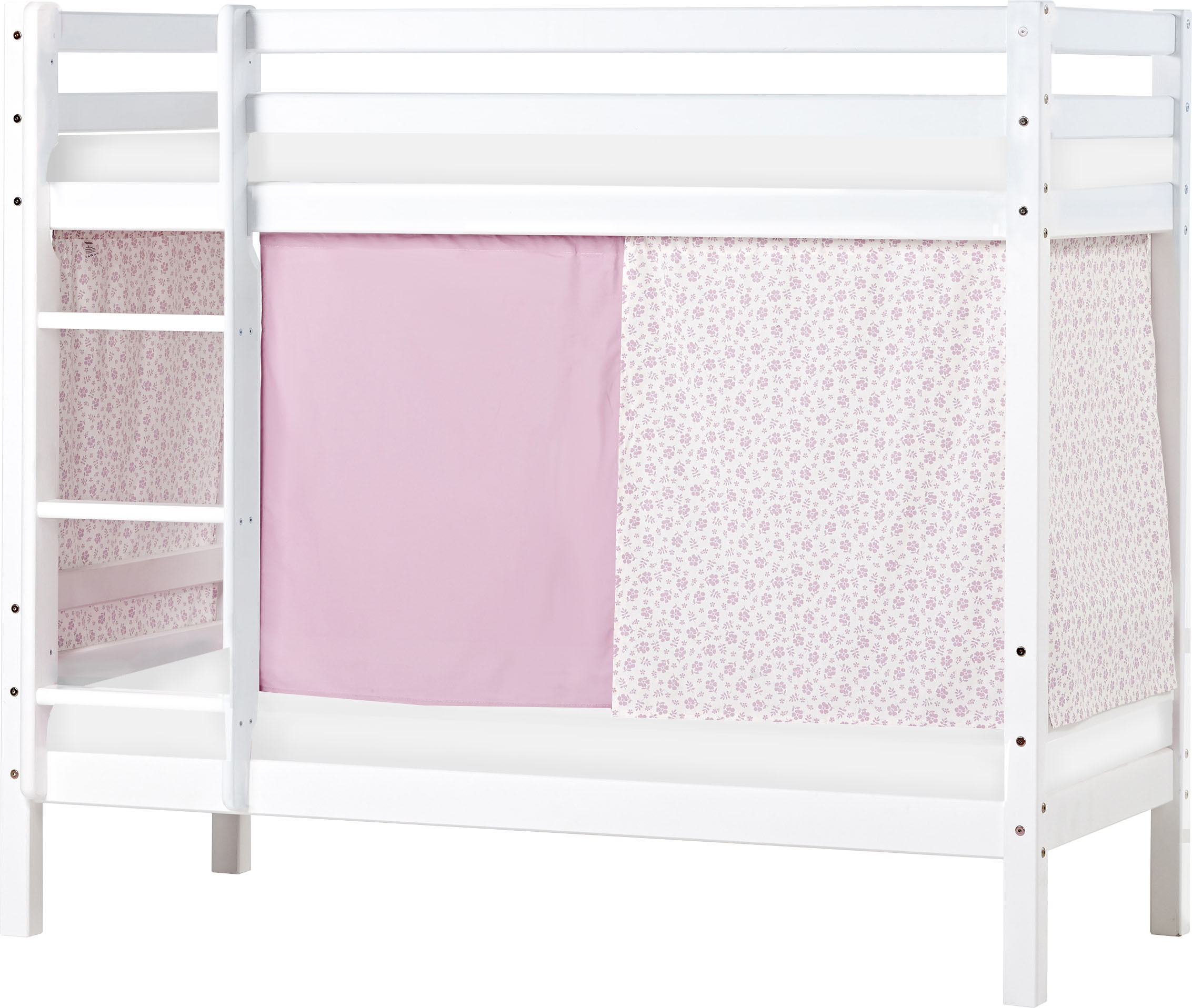 Hoppekids Etagenbett, Liegefläche 70x160 cm, mit Textilset und wahlweise mit... rosa