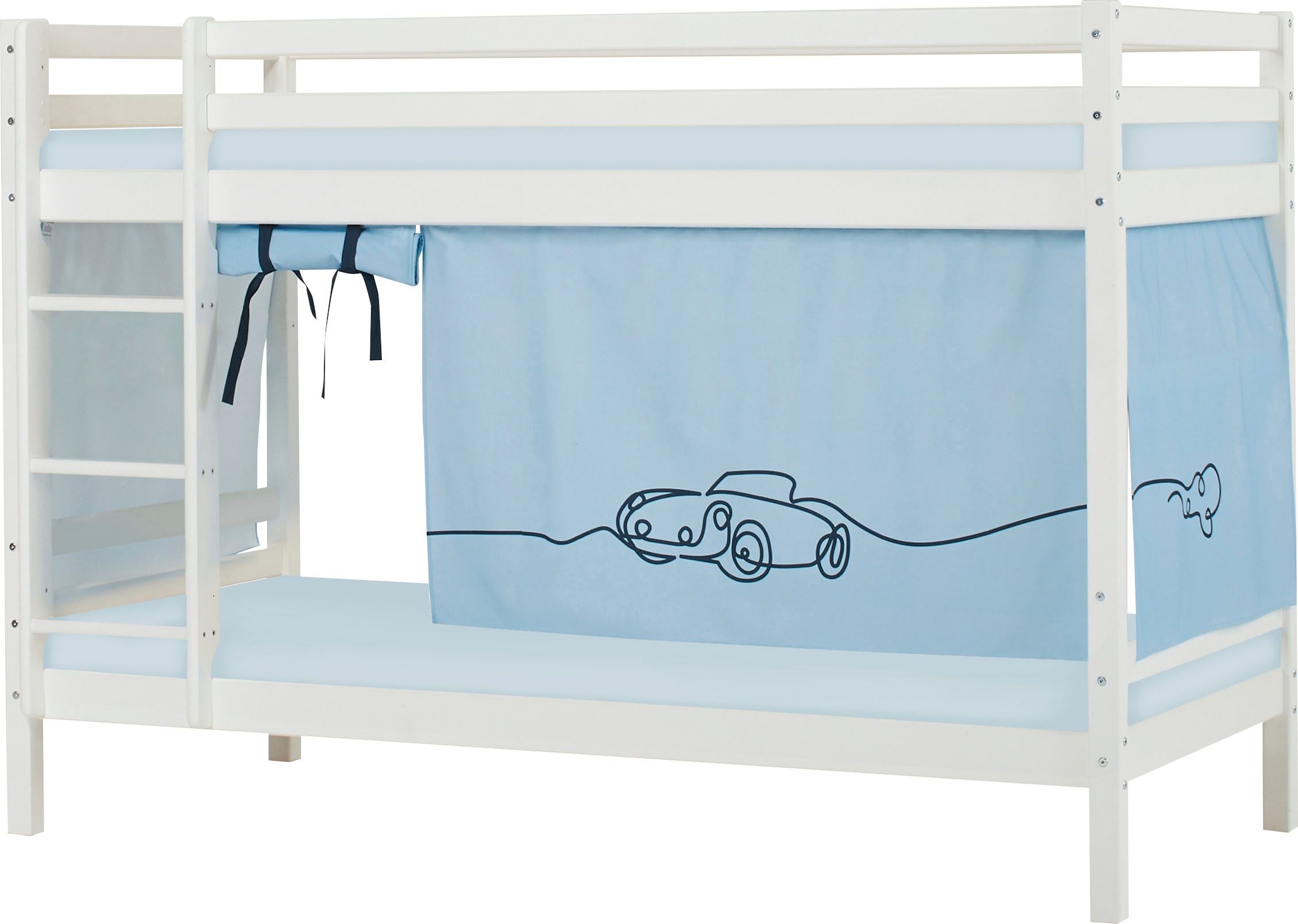 Hoppekids Etagenbett, Liegefläche 90x200 cm, mit Textilset und wahlweise mit... blau