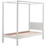 Vipack Himmelbett Kiefer massiv, weiss lackiert