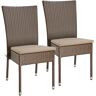 MERXX Gartensessel »Caletta«, (Set, 2 St.), 2er Set, Polyrattan, stapelbar,... braun