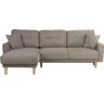 Home affaire Ecksofa »Triplo, Zierkissen, Schlaffunktion, B/T/H: 234/164/89... taupe