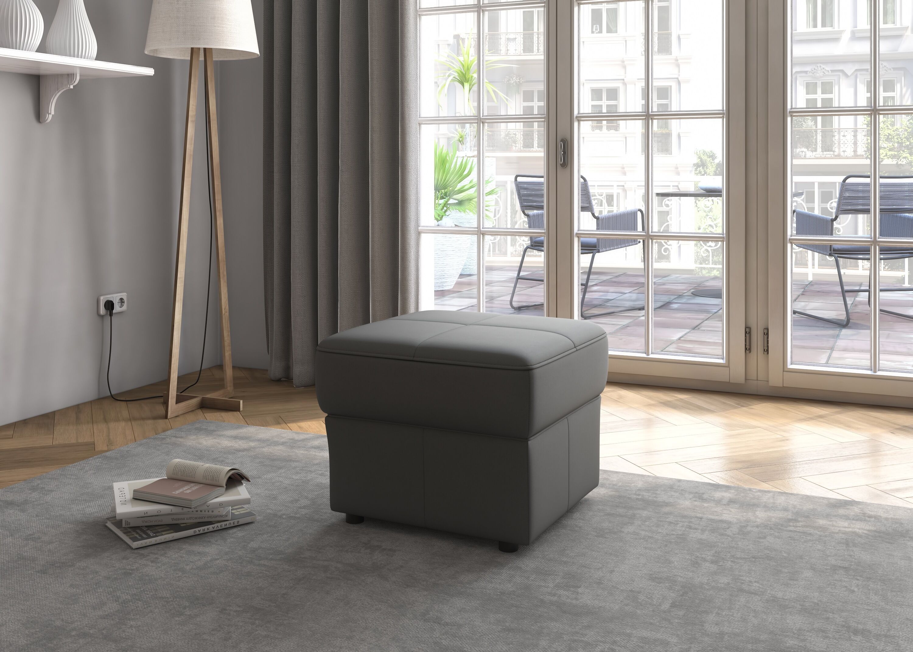 sit&more Hocker »Freetown«, auf Gleitern grau