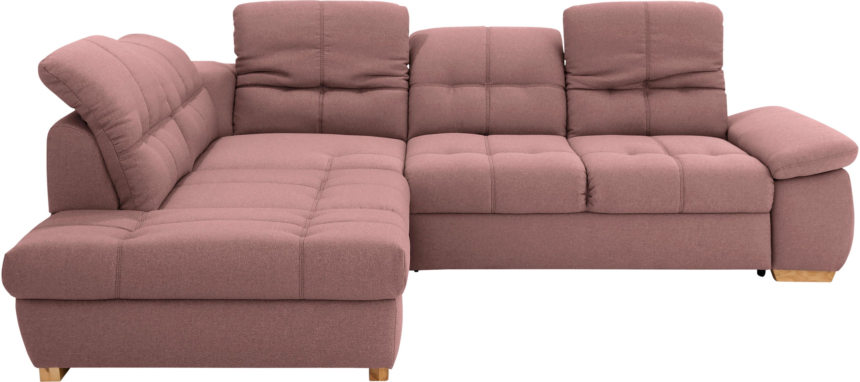 Home affaire Ecksofa »Lotus Home Luxus«, belastbar bis zu 140kg, incl.... rosa