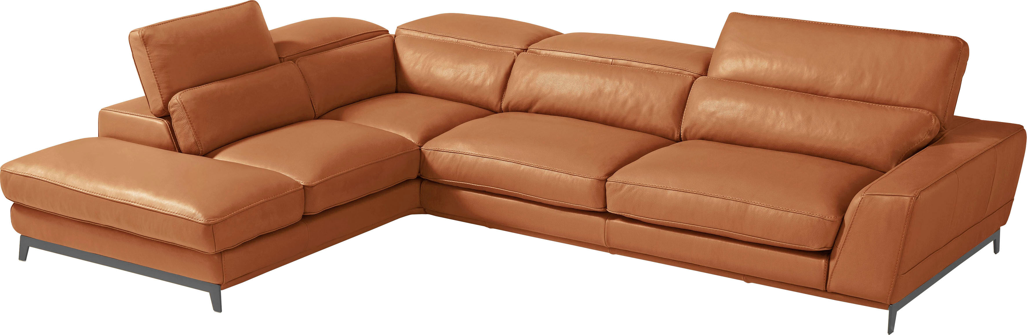 Egoitaliano Ecksofa »Boomer«, Beidseitige Relax-Funktion, Kopfteile manuell... braun