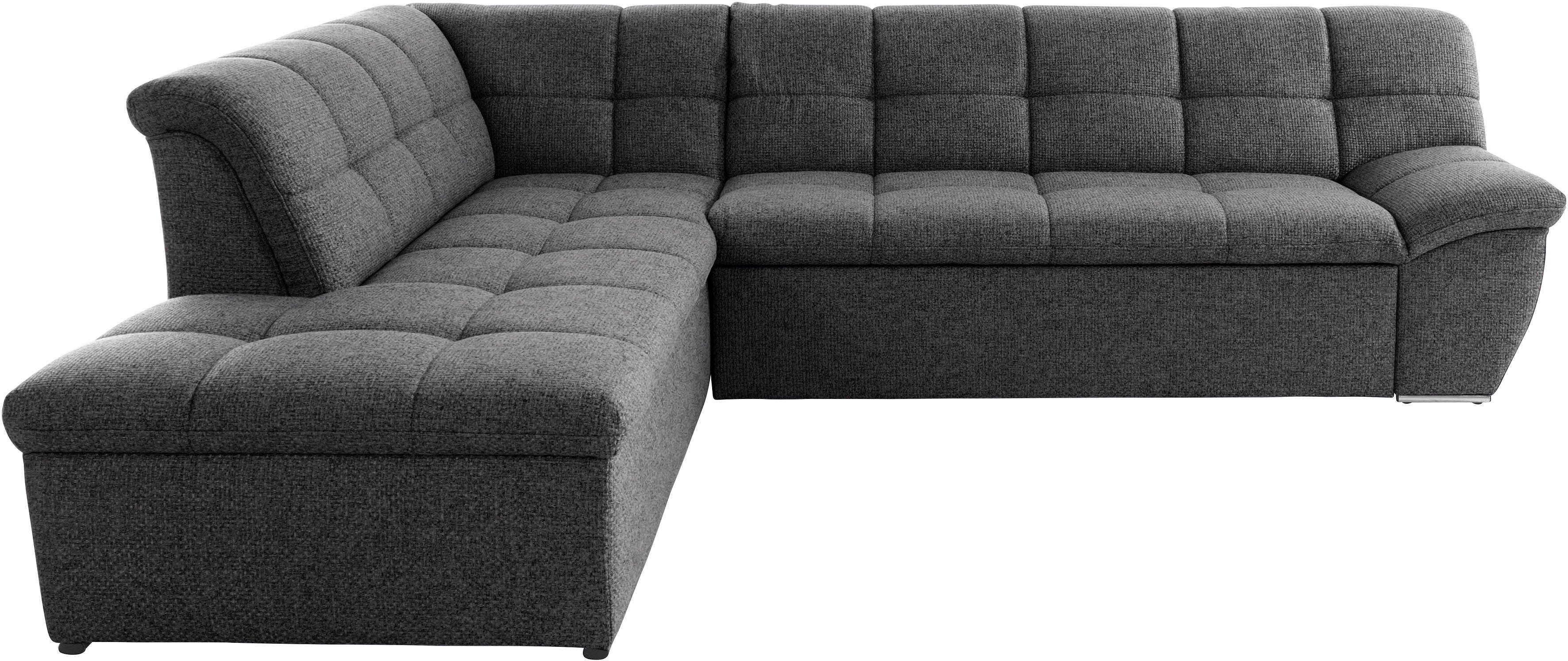 DOMO collection Ecksofa »Lagoa«, wahlweise mit Bettfunktion, frei im Raum... grau