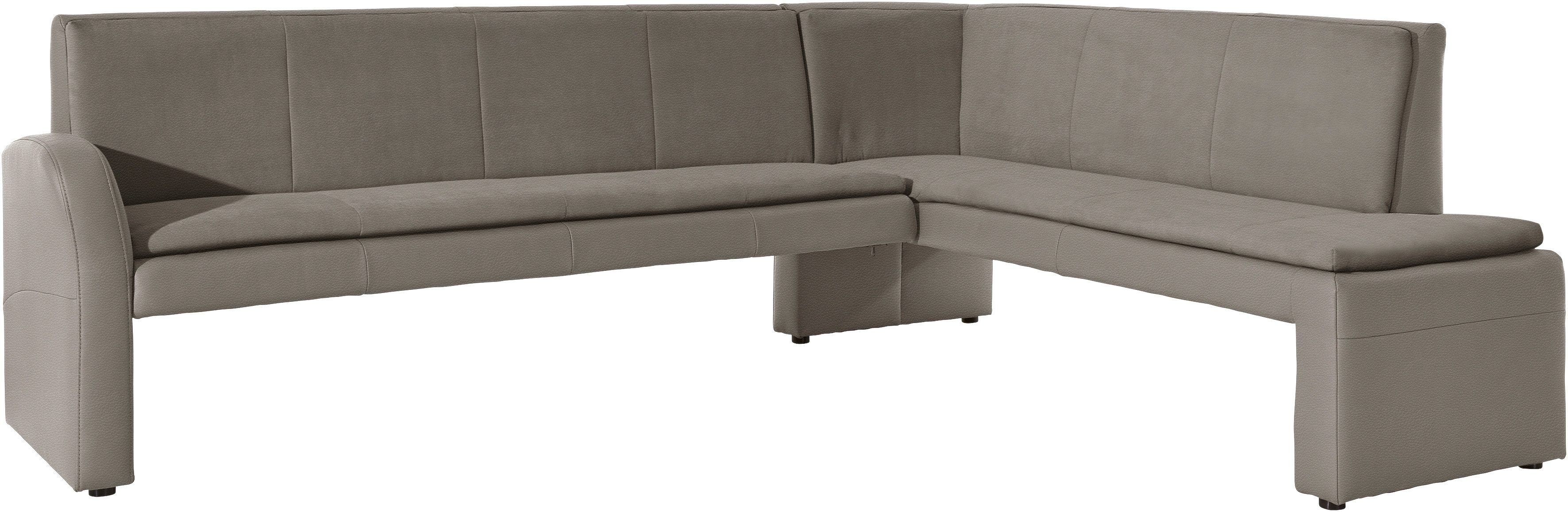 exxpo - sofa fashion Eckbank »Cortado«, Frei im Raum stellbar grau  NaturLEDER®