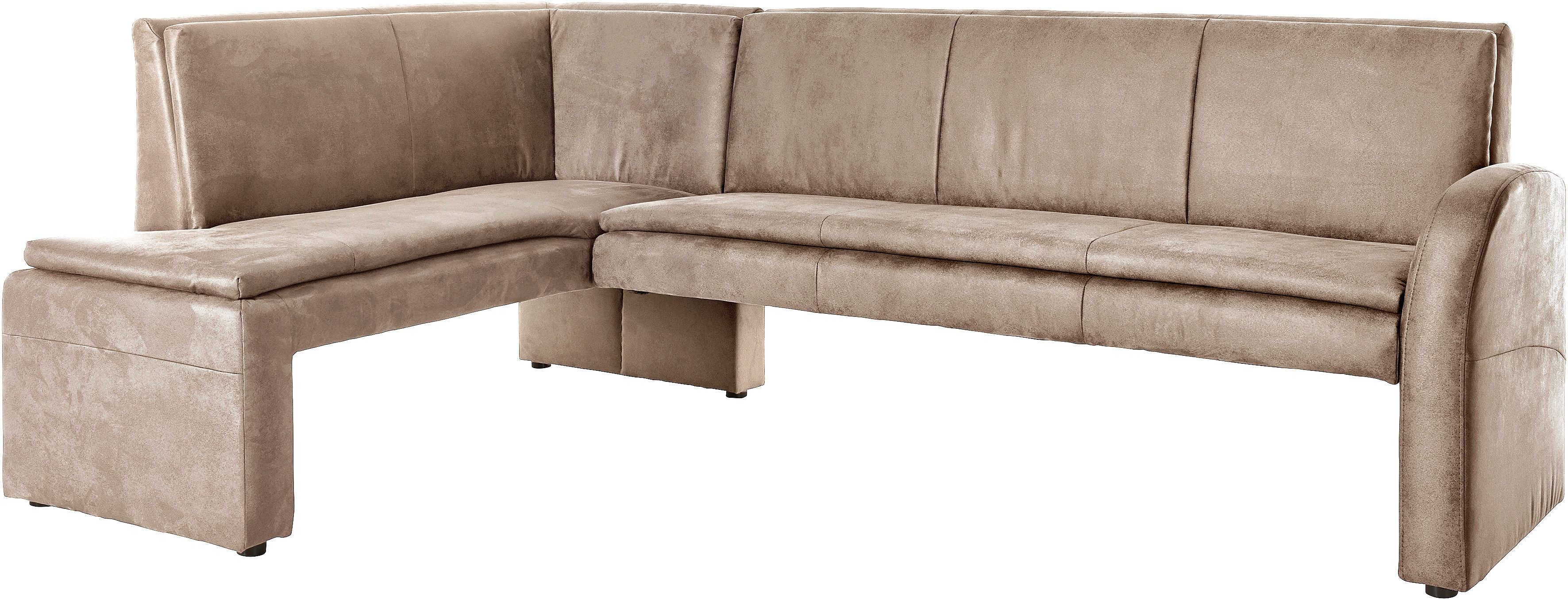 exxpo - sofa fashion Eckbank »Cortado«, Frei im Raum stellbar beige  Luxus-Microfaser