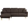 Home affaire Ecksofa »Triplo, Zierkissen, Schlaffunktion, B/T/H: 234/164/89... braun