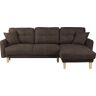 Home affaire Ecksofa »Triplo, Zierkissen, Schlaffunktion, B/T/H: 234/164/89... braun