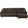 Home affaire Ecksofa »Triplo, Zierkissen, Schlaffunktion, B/T/H: 234/164/89... braun