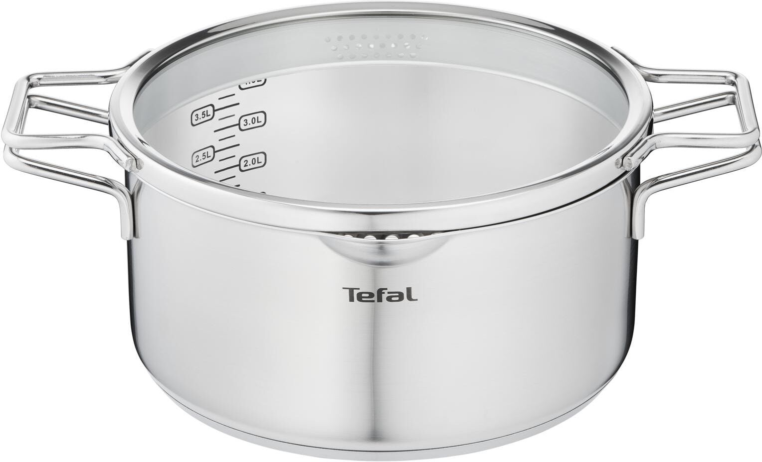 Tefal Kochtopf »Nordica mit Deckel 24 cm«, Aluminium, (2 tlg.) schwarz