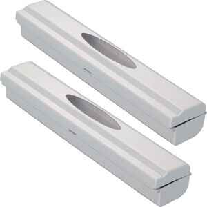 WENKO Folienspender »Perfect Cutter«, (Set, 2 St.) hellgrau/silberfarben