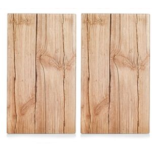 Zeller Present Schneide- und Abdeckplatte »Wood«, (Set, 2 tlg.) natur/braun