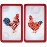 WENKO Herd-Abdeckplatte »Farm«, (Set, 2 tlg.) weiss/rot/bunt