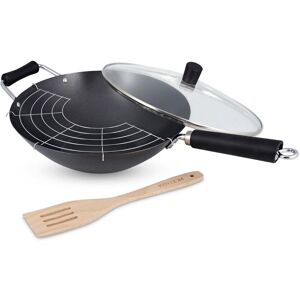 KEN HOM Wok »Hom Excellence Wok Set Karbonstahl« Schwarz