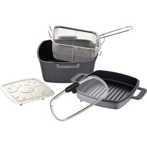 MasterPRO Grillpfanne »Bratpfannenset«, Aluminiumguss, (Set, 5 tlg.) schwarz