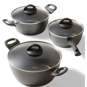 STONELINE Topf-Set »CERAMIC«, Aluminium, (Set, 6 tlg., 1x Bratentopf Ø 24 cm,... anthrazit