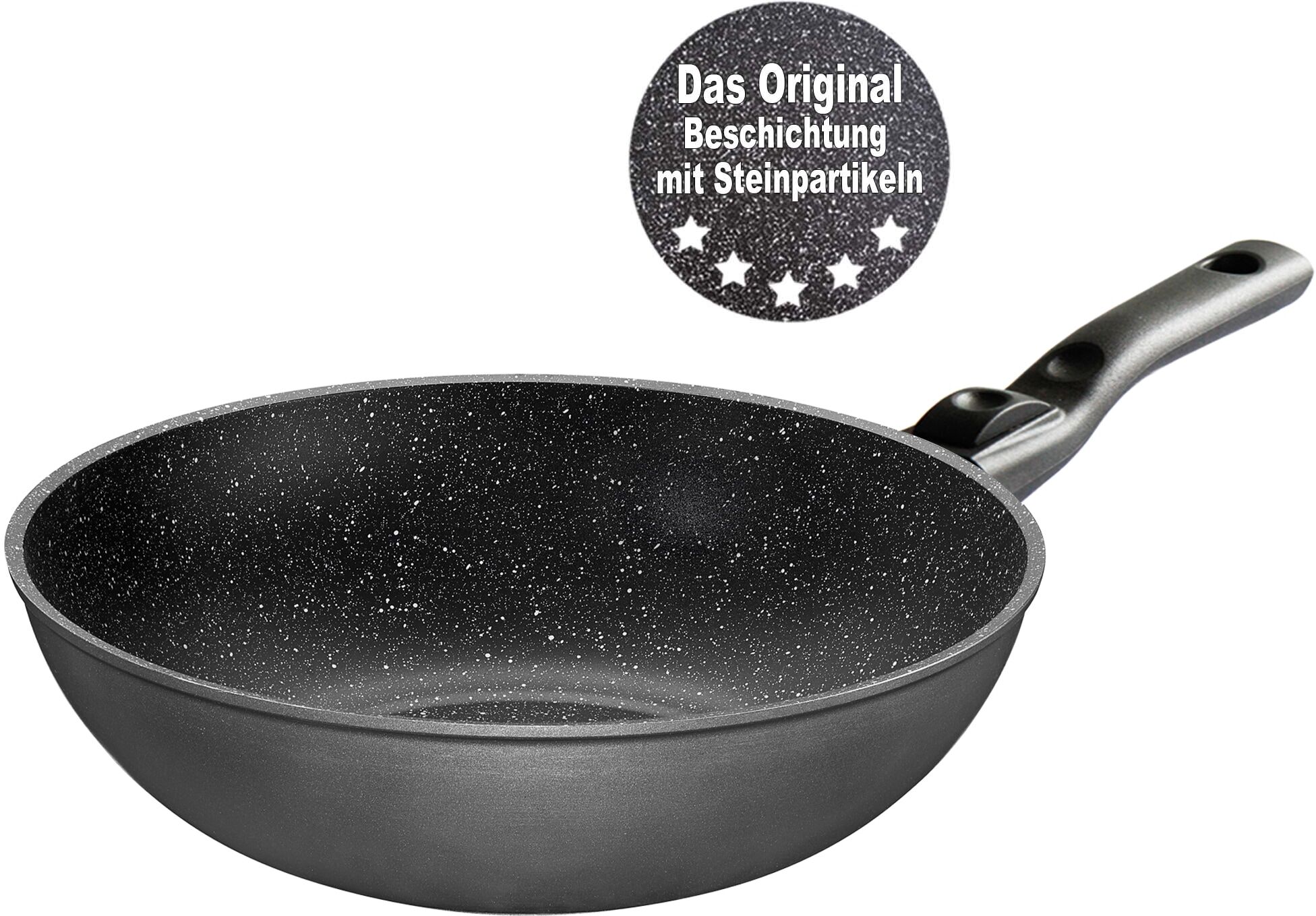 STONELINE Wok, Aluminium grau